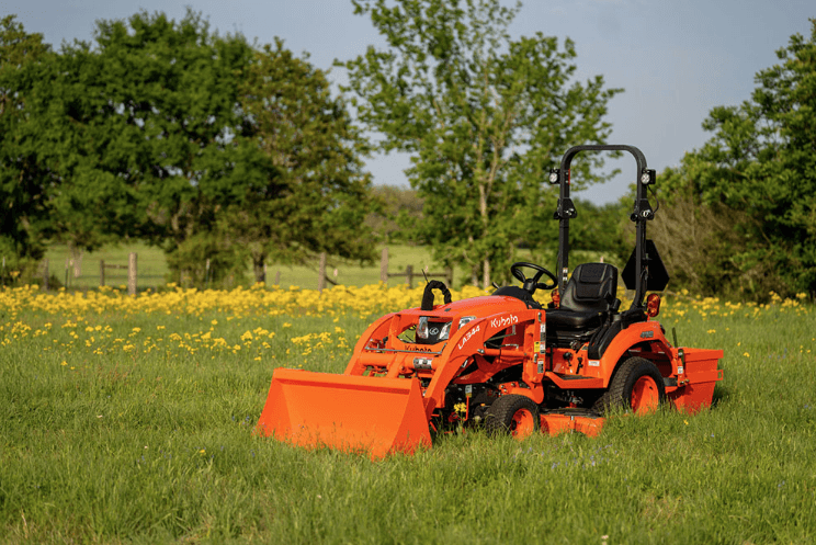Tractor in field