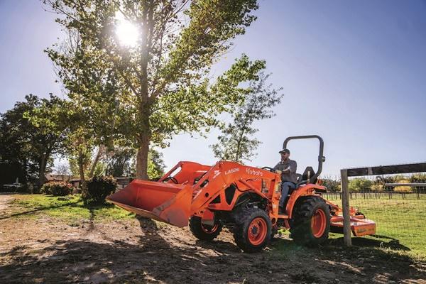 Man driving a tractor