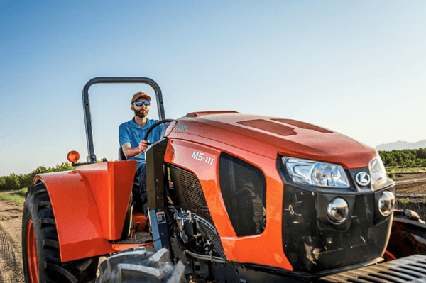 Man on tractor