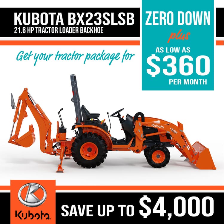 Kubota 23S with loader and backhoe