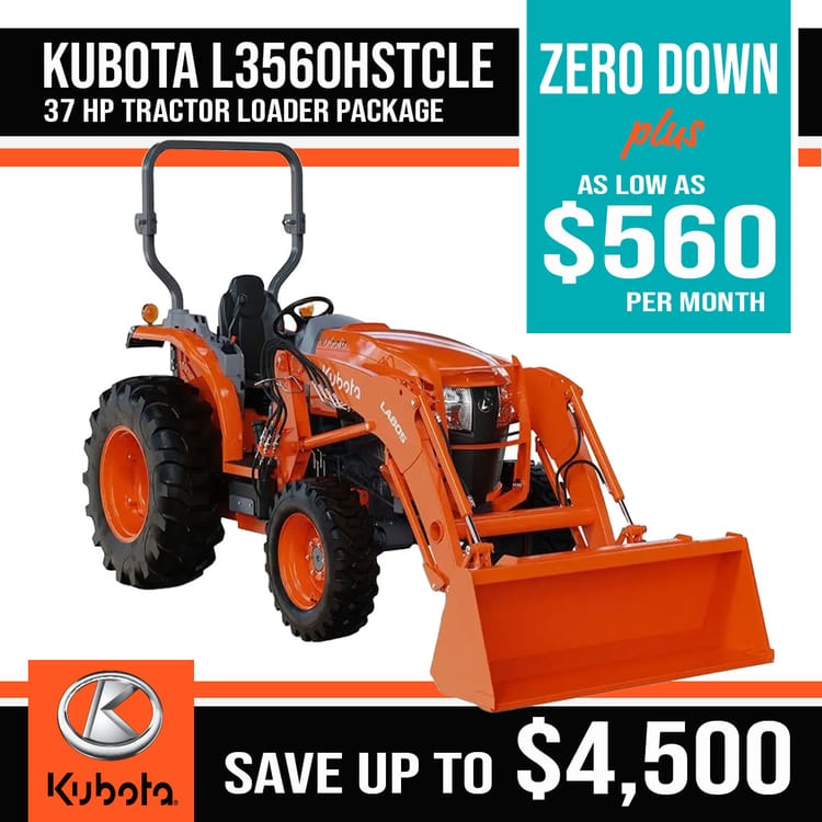 kubota L3560hstcle package