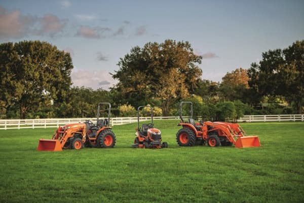 Tractors out in a field